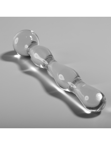 NEBULA SERIES BY IBIZA - MODEL 13 DILDO BOROSILICATE GLASS CLEAR 18 CM -O- 3.5 CM