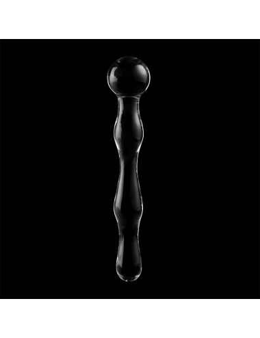 NEBULA SERIES BY IBIZA - MODEL 13 DILDO BOROSILICATE GLASS CLEAR 18 CM -O- 3.5 CM