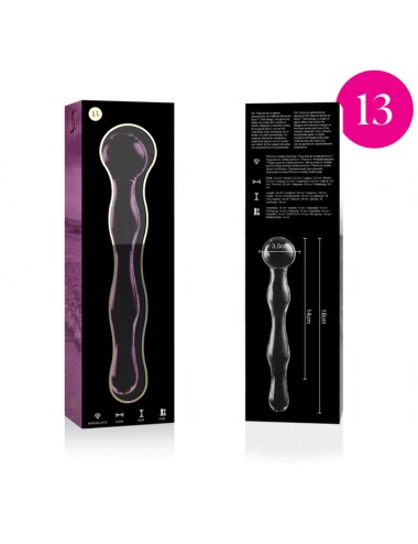 NEBULA SERIES BY IBIZA - MODEL 13 DILDO BOROSILICATE GLASS PINK 18 CM -O- 3.5 CM