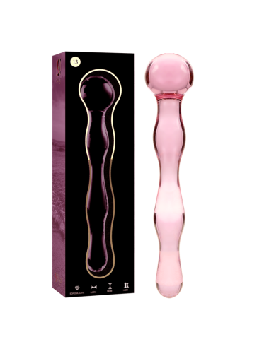 NEBULA SERIES BY IBIZA - MODEL 13 DILDO BOROSILICATE GLASS PINK 18 CM -O- 3.5 CM