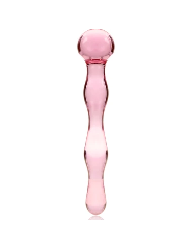 NEBULA SERIES BY IBIZA - MODEL 13 DILDO BOROSILICATE GLASS PINK 18 CM -O- 3.5 CM