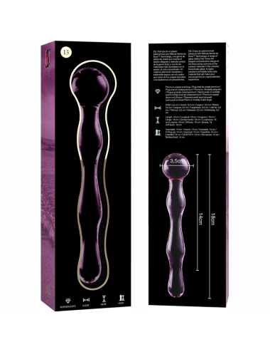 NEBULA SERIES BY IBIZA - MODEL 13 DILDO BOROSILICATE GLASS PINK 18 CM -O- 3.5 CM