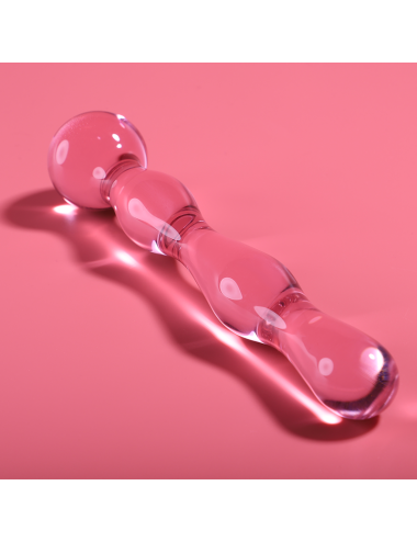 NEBULA SERIES BY IBIZA - MODEL 13 DILDO BOROSILICATE GLASS PINK 18 CM -O- 3.5 CM
