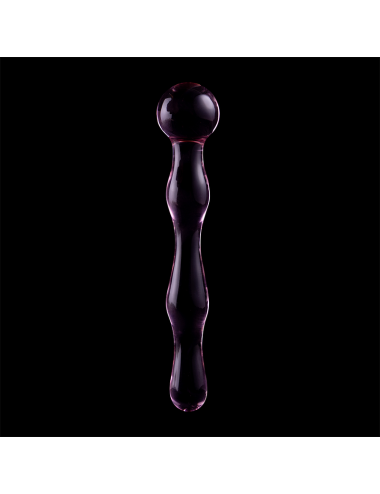 NEBULA SERIES BY IBIZA - MODEL 13 DILDO BOROSILICATE GLASS PINK 18 CM -O- 3.5 CM