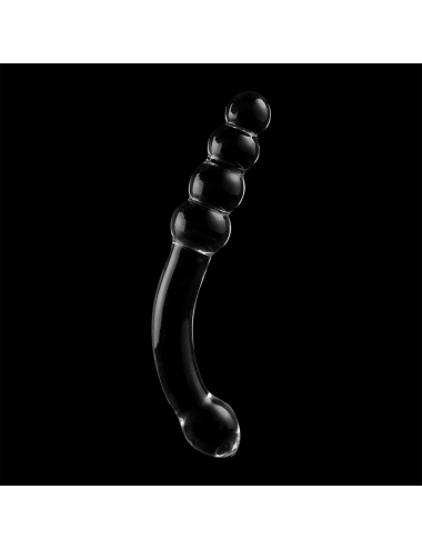 NEBULA SERIES BY IBIZA - MODEL 14 DILDO BOROSILICATE GLASS CLEAR 18.5 CM -O- 3 CM