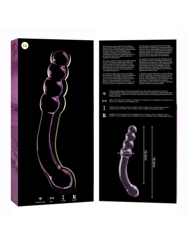 NEBULA SERIES BY IBIZA - MODEL 14 DILDO BOROSILICATE GLASS PINK 18.5 CM -O- 3 CM