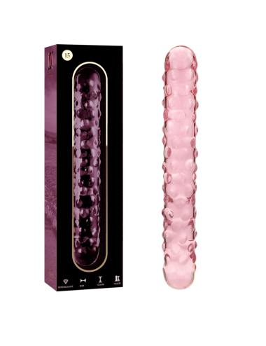 NEBULA SERIES BY IBIZA - MODEL 15 DILDO BOROSILICATE GLASS PINK 18.5 CM -O- 3 CM