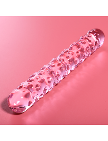 NEBULA SERIES BY IBIZA - MODEL 15 DILDO BOROSILICATE GLASS PINK 18.5 CM -O- 3 CM