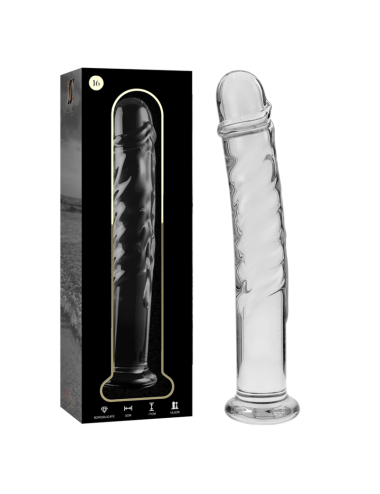 NEBULA SERIES BY IBIZA - MODEL 16 DILDO BOROSILICATE GLASS CLEAR 18.5 CM -O- 3 CM