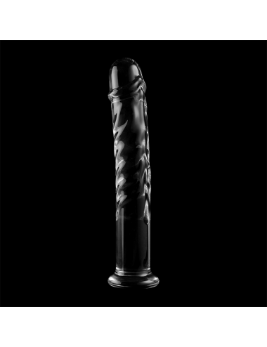 NEBULA SERIES BY IBIZA - MODEL 16 DILDO BOROSILICATE GLASS CLEAR 18.5 CM -O- 3 CM