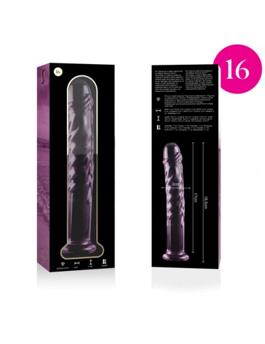 NEBULA SERIES BY IBIZA - MODEL 16 DILDO BOROSILICATE GLASS PINK 18.5 CM -O- 3 CM