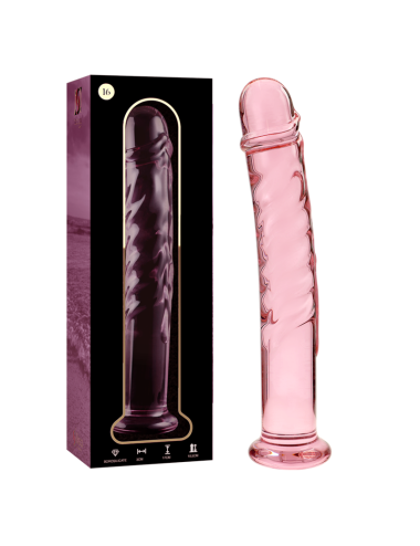 NEBULA SERIES BY IBIZA - MODEL 16 DILDO BOROSILICATE GLASS PINK 18.5 CM -O- 3 CM