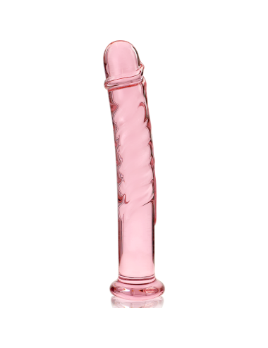 NEBULA SERIES BY IBIZA - MODEL 16 DILDO BOROSILICATE GLASS PINK 18.5 CM -O- 3 CM
