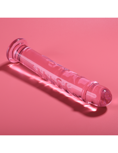 NEBULA SERIES BY IBIZA - MODEL 16 DILDO BOROSILICATE GLASS PINK 18.5 CM -O- 3 CM