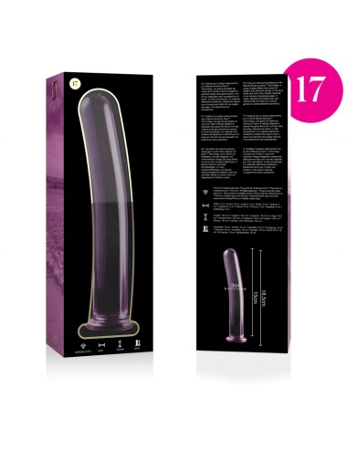 NEBULA SERIES BY IBIZA - MODEL 17 DILDO BOROSILICATE GLASS PINK 18.5 CM -O- 3 CM