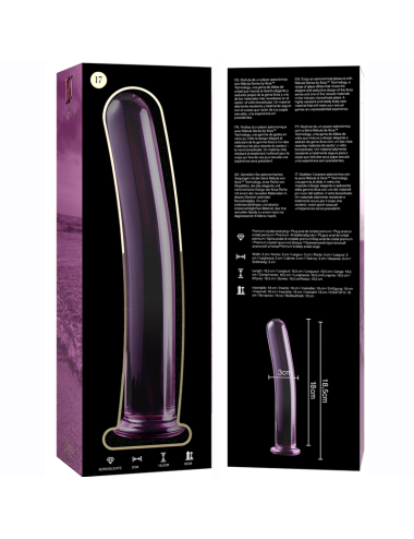 NEBULA SERIES BY IBIZA - MODEL 17 DILDO BOROSILICATE GLASS PINK 18.5 CM -O- 3 CM