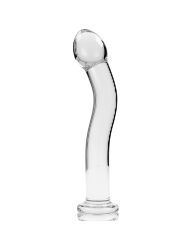NEBULA SERIES BY IBIZA - MODEL 18 DILDO BOROSILICATE GLASS CLEAR 18.5 CM -O- 3.5 CM