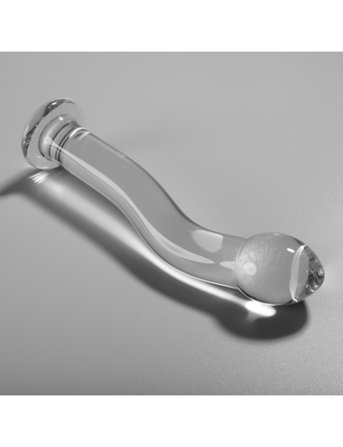 NEBULA SERIES BY IBIZA - MODEL 18 DILDO BOROSILICATE GLASS CLEAR 18.5 CM -O- 3.5 CM