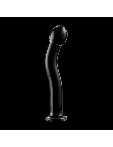 NEBULA SERIES BY IBIZA - MODEL 18 DILDO BOROSILICATE GLASS CLEAR 18.5 CM -O- 3.5 CM