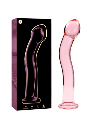 NEBULA SERIES BY IBIZA - MODEL 18 DILDO BOROSILICATE GLASS PINK 18.5 CM -O- 3.5 CM