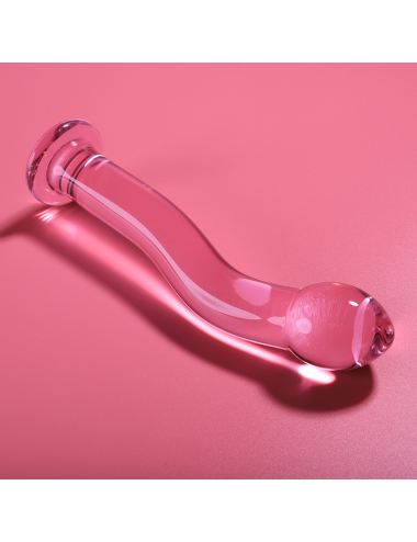 NEBULA SERIES BY IBIZA - MODEL 18 DILDO BOROSILICATE GLASS PINK 18.5 CM -O- 3.5 CM