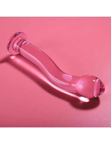 NEBULA SERIES BY IBIZA - MODEL 18 DILDO BOROSILICATE GLASS PINK 18.5 CM -O- 3.5 CM