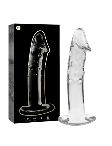 NEBULA SERIES BY IBIZA - MODEL 19 DILDO BOROSILICATE GLASS CLEAR 18.5 CM -O- 4 CM