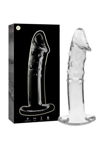 NEBULA SERIES BY IBIZA - MODEL 19 DILDO BOROSILICATE GLASS CLEAR 18.5 CM -O- 4 CM
