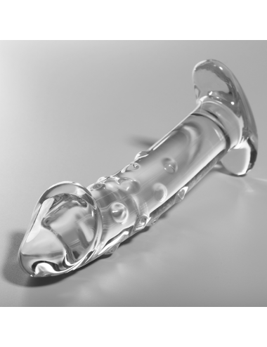 NEBULA SERIES BY IBIZA - MODEL 19 DILDO BOROSILICATE GLASS CLEAR 18.5 CM -O- 4 CM