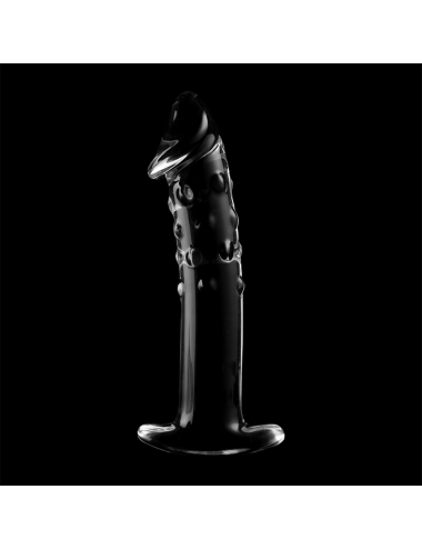 NEBULA SERIES BY IBIZA - MODEL 19 DILDO BOROSILICATE GLASS CLEAR 18.5 CM -O- 4 CM