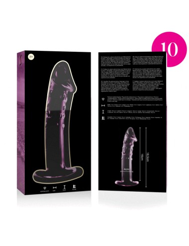 NEBULA SERIES BY IBIZA - MODEL 19 DILDO BOROSILICATE GLASS PINK 18.5 CM -O- 4 CM