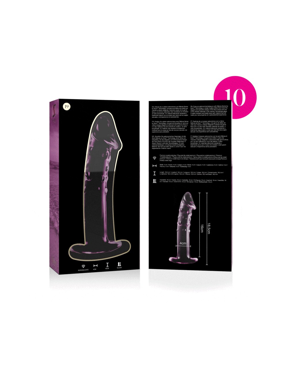 NEBULA SERIES BY IBIZA - MODEL 19 DILDO BOROSILICATE GLASS PINK 18.5 CM -O- 4 CM NEBULA SERIES BY IBIZA - MODEL 19 DILDO BOROSILICATE GLASS PINK 18.5 CM -O- 4 CM