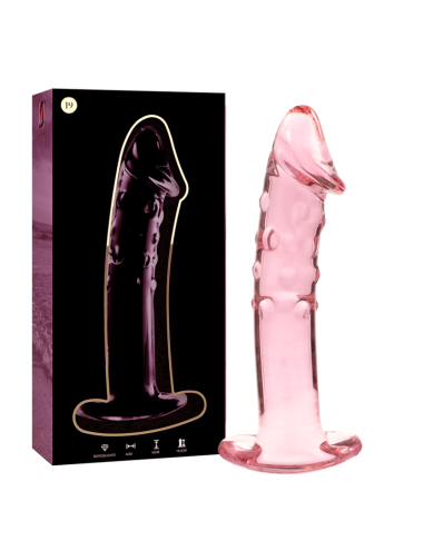NEBULA SERIES BY IBIZA - MODEL 19 DILDO BOROSILICATE GLASS PINK 18.5 CM -O- 4 CM