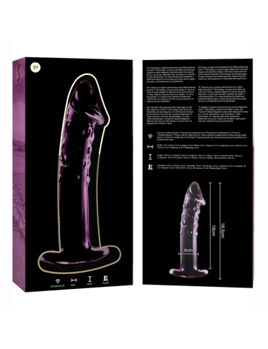 NEBULA SERIES BY IBIZA - MODEL 19 DILDO BOROSILICATE GLASS PINK 18.5 CM -O- 4 CM