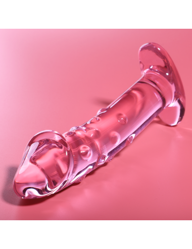 NEBULA SERIES BY IBIZA - MODEL 19 DILDO BOROSILICATE GLASS PINK 18.5 CM -O- 4 CM