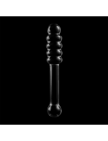 NEBULA SERIES BY IBIZA - MODEL 20 DILDO BOROSILICATE GLASS CLEAR 20.5 CM -O- 3 CM