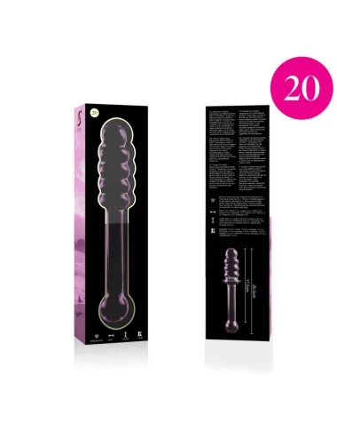 NEBULA SERIES BY IBIZA - MODEL 20 DILDO BOROSILICATE GLASS PINK 20.5 CM -O- 3 CM