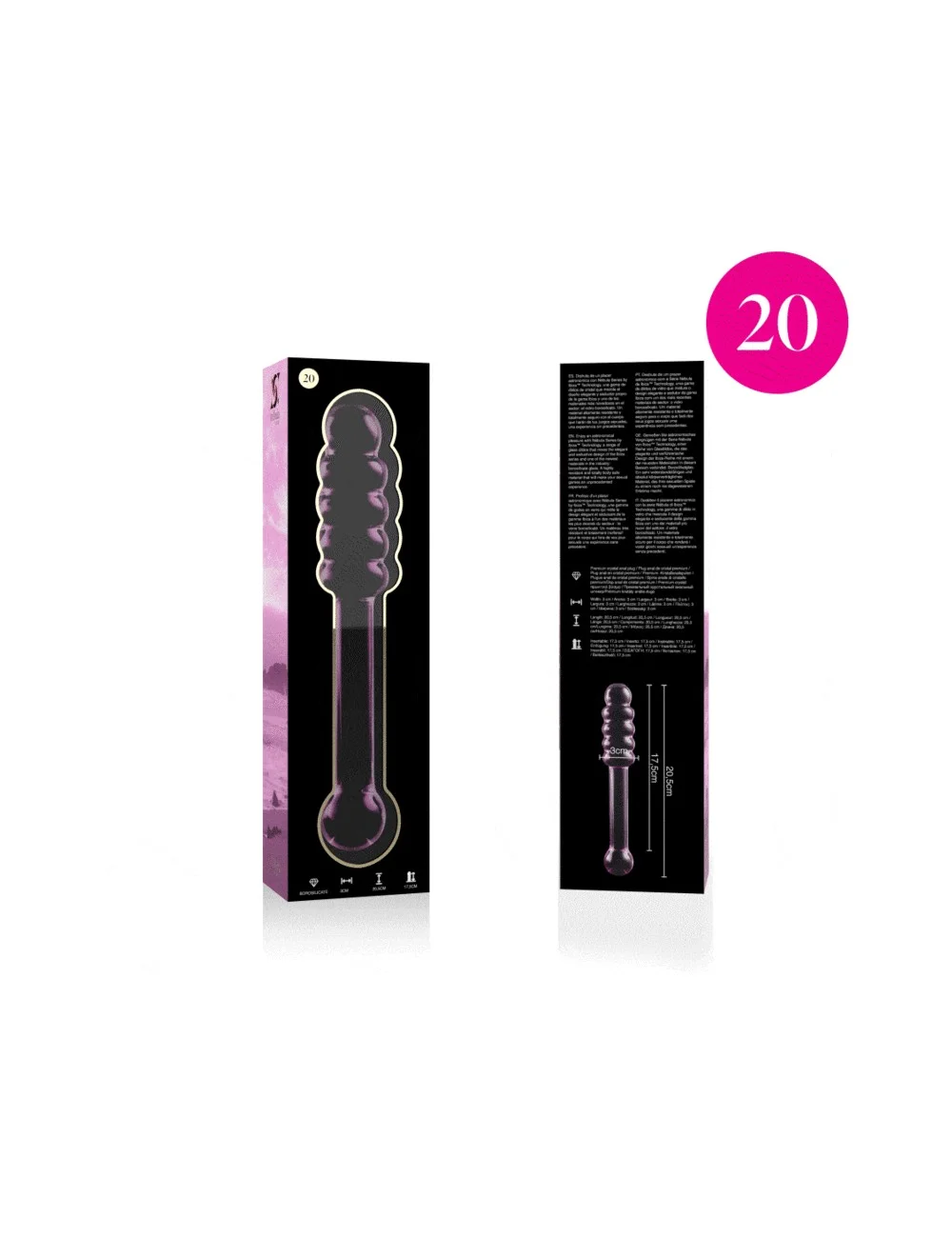 NEBULA SERIES BY IBIZA - MODEL 20 DILDO BOROSILICATE GLASS PINK 20.5 CM -O- 3 CM NEBULA SERIES BY IBIZA - MODEL 20 DILDO BOROSILICATE GLASS PINK 20.5 CM -O- 3 CM