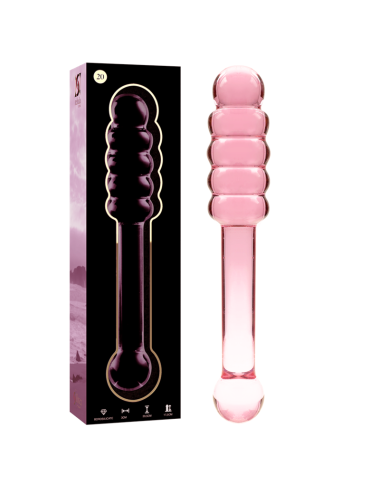 NEBULA SERIES BY IBIZA - MODEL 20 DILDO BOROSILICATE GLASS PINK 20.5 CM -O- 3 CM