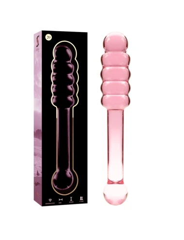 NEBULA SERIES BY IBIZA - MODEL 20 DILDO BOROSILICATE GLASS PINK 20.5 CM -O- 3 CM