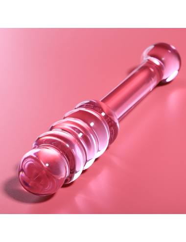 NEBULA SERIES BY IBIZA - MODEL 20 DILDO BOROSILICATE GLASS PINK 20.5 CM -O- 3 CM