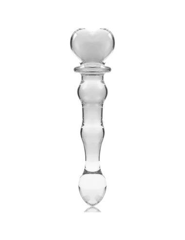 NEBULA SERIES BY IBIZA - MODEL 21 DILDO BOROSILICATE GLASS CLEAR 20.5 CM -O- 3.5 CM