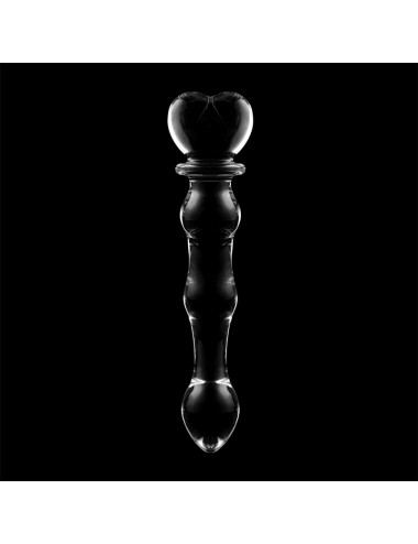 NEBULA SERIES BY IBIZA - MODEL 21 DILDO BOROSILICATE GLASS CLEAR 20.5 CM -O- 3.5 CM