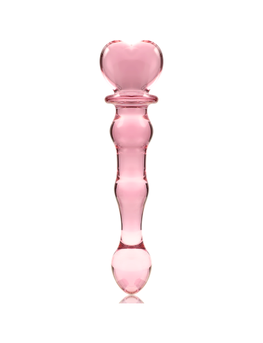 NEBULA SERIES BY IBIZA - MODEL 21 DILDO BOROSILICATE GLASS PINK 20.5 CM -O- 3.5 CM