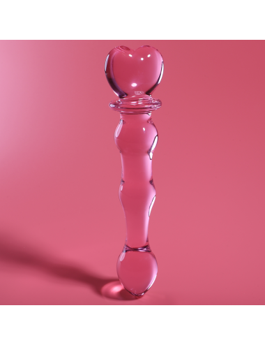 NEBULA SERIES BY IBIZA - MODEL 21 DILDO BOROSILICATE GLASS PINK 20.5 CM -O- 3.5 CM