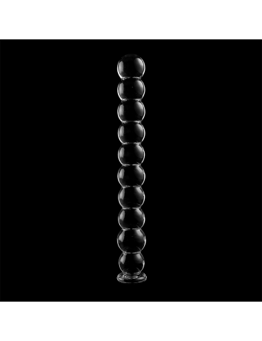 NEBULA SERIES BY IBIZA - MODEL 22 DILDO BOROSILICATE GLASS CLEAR 21.5 CM -O- 2.5 CM