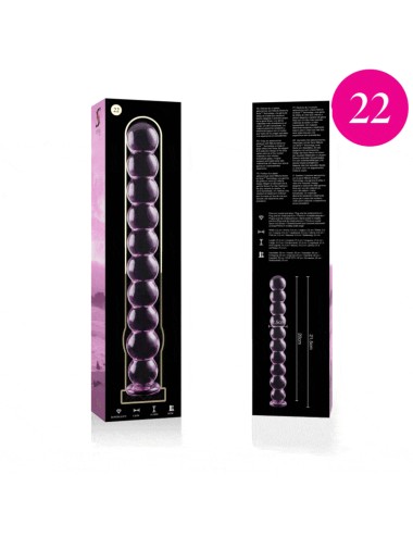 NEBULA SERIES BY IBIZA - MODEL 22 DILDO BOROSILICATE GLASS PINK 21.5 CM -O- 2.5 CM