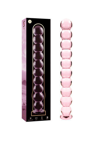 NEBULA SERIES BY IBIZA - MODEL 22 DILDO BOROSILICATE GLASS PINK 21.5 CM -O- 2.5 CM