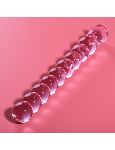 NEBULA SERIES BY IBIZA - MODEL 22 DILDO BOROSILICATE GLASS PINK 21.5 CM -O- 2.5 CM