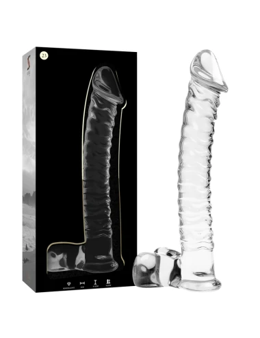 NEBULA SERIES BY IBIZA - MODEL 23 DILDO BOROSILICATE GLASS CLEAR 21.5 CM -O- 4 CM